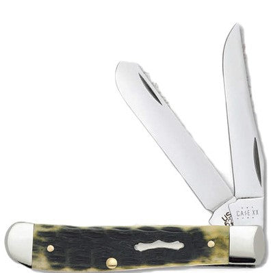 Case Olive Green Crandall Jigged Bone Mini Trapper