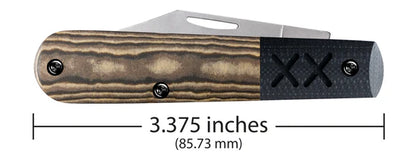 Crossroads™ Smooth Luna Richlite® w/Black G-10 XR Barlow