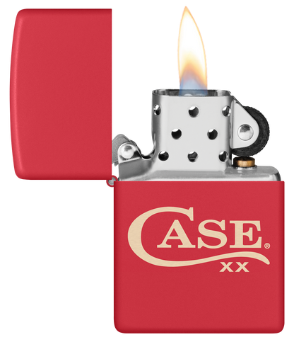 Zippo® Case Logo Red Matte Lighter