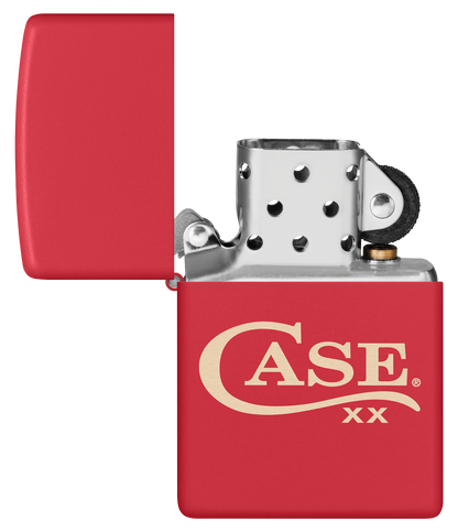 Zippo® Case Logo Red Matte Lighter