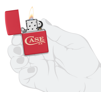 Zippo® Case Logo Red Matte Lighter