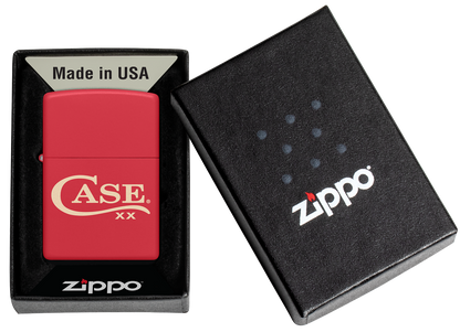 Zippo® Case Logo Red Matte Lighter