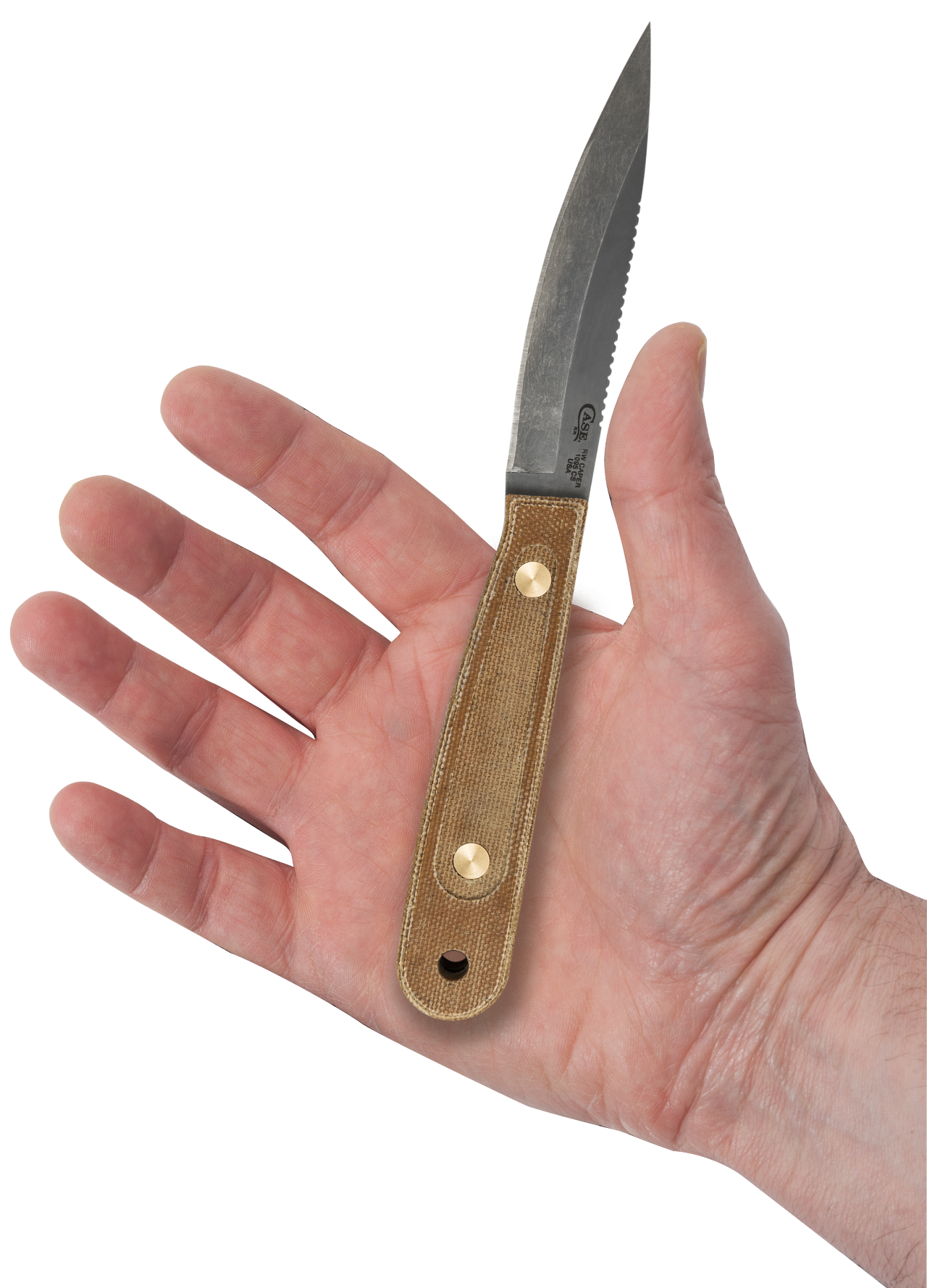 Roland Welker Smooth Natural Micarta® RW Caper