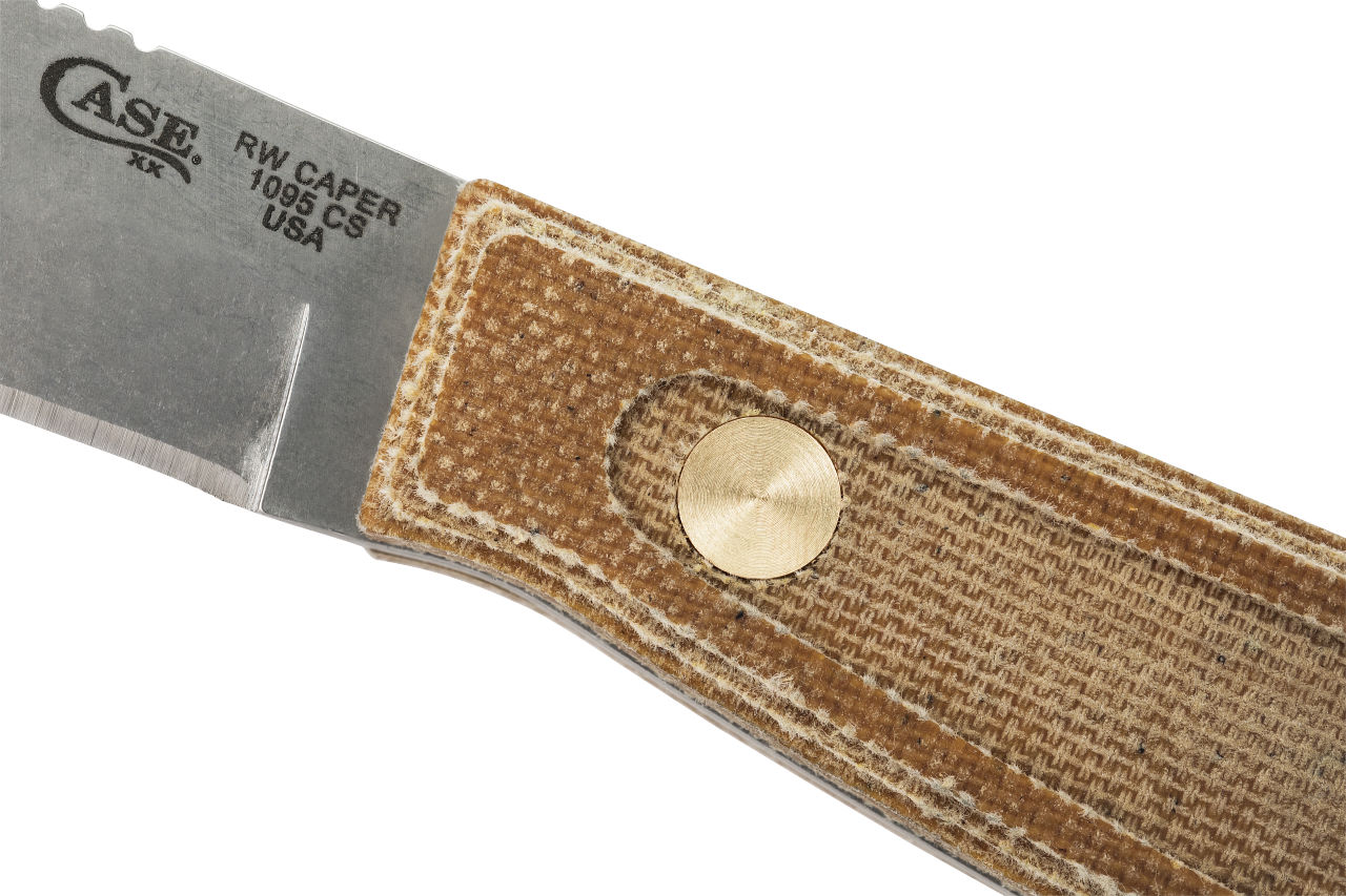 Roland Welker Smooth Natural Micarta® RW Caper