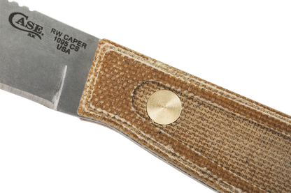 Roland Welker Smooth Natural Micarta® RW Caper