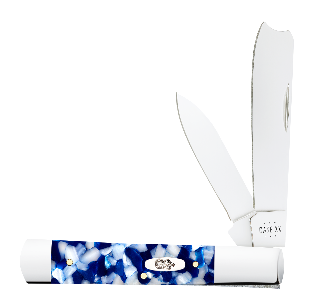 Blue Crackle Kirinite Oval Shield Mini Trapper