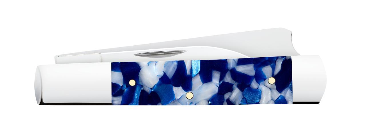 Blue Crackle Kirinite Oval Shield Mini Trapper