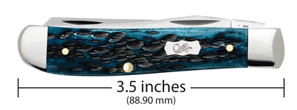 Mediterranean Blue Bone Pocket Worn® Peach Seed Jig Mini Trapper