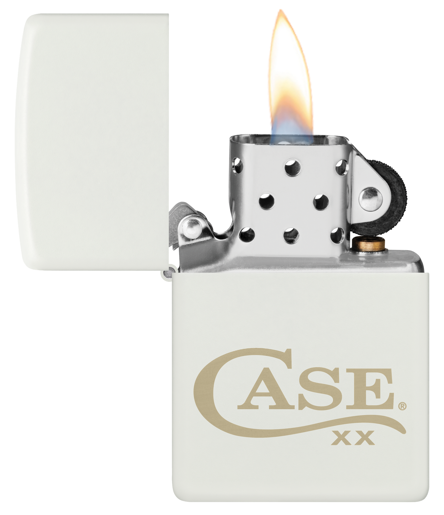 Zippo® Case Logo White Matte Lighter