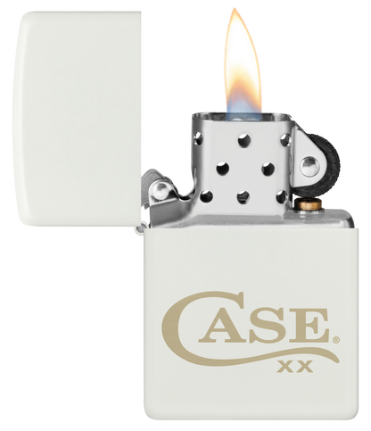 Zippo® Case Logo White Matte Lighter