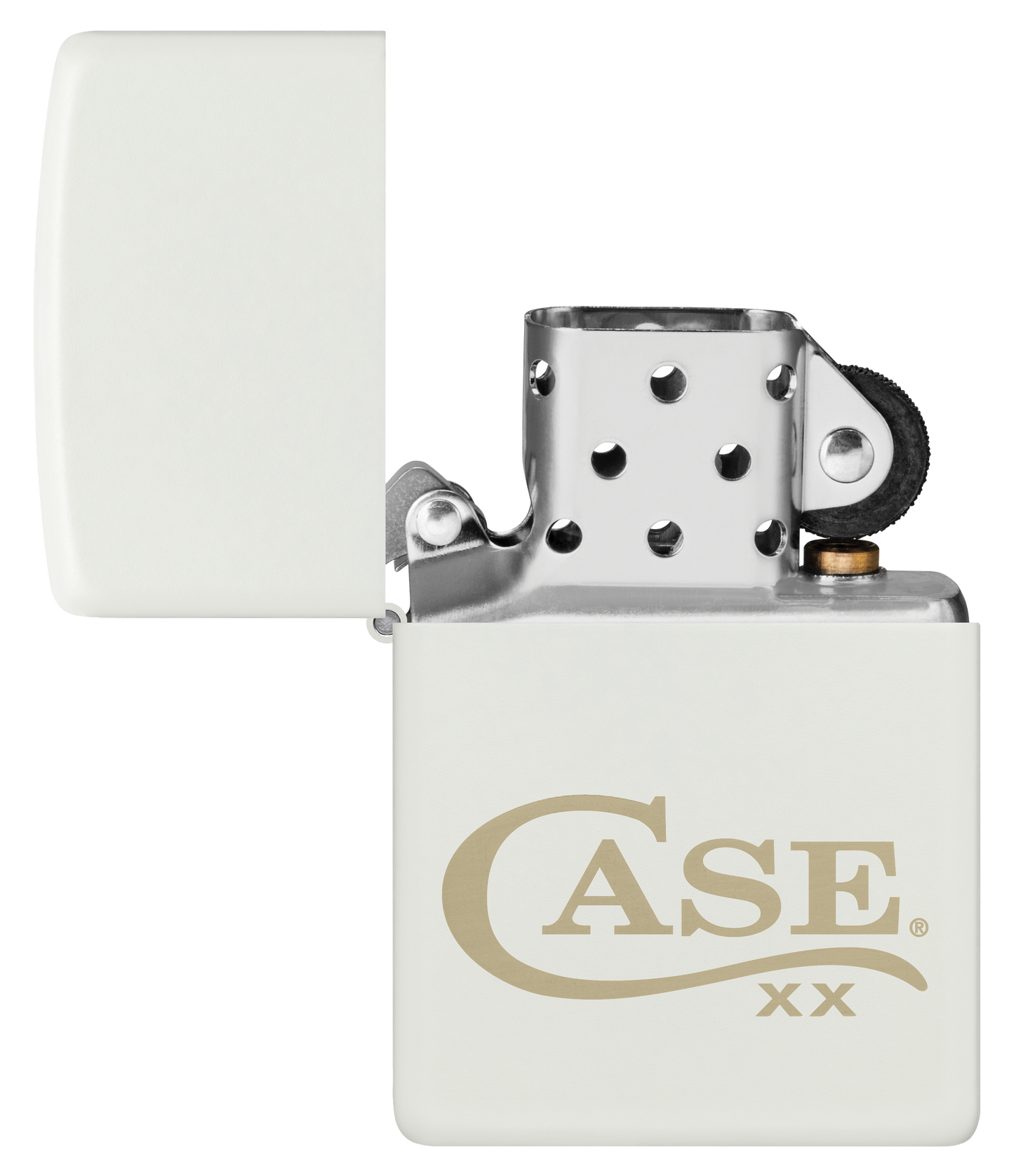 Zippo® Case Logo White Matte Lighter