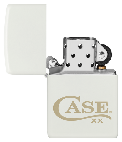 Zippo® Case Logo White Matte Lighter