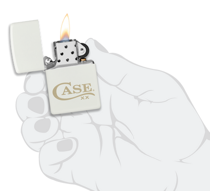 Zippo® Case Logo White Matte Lighter