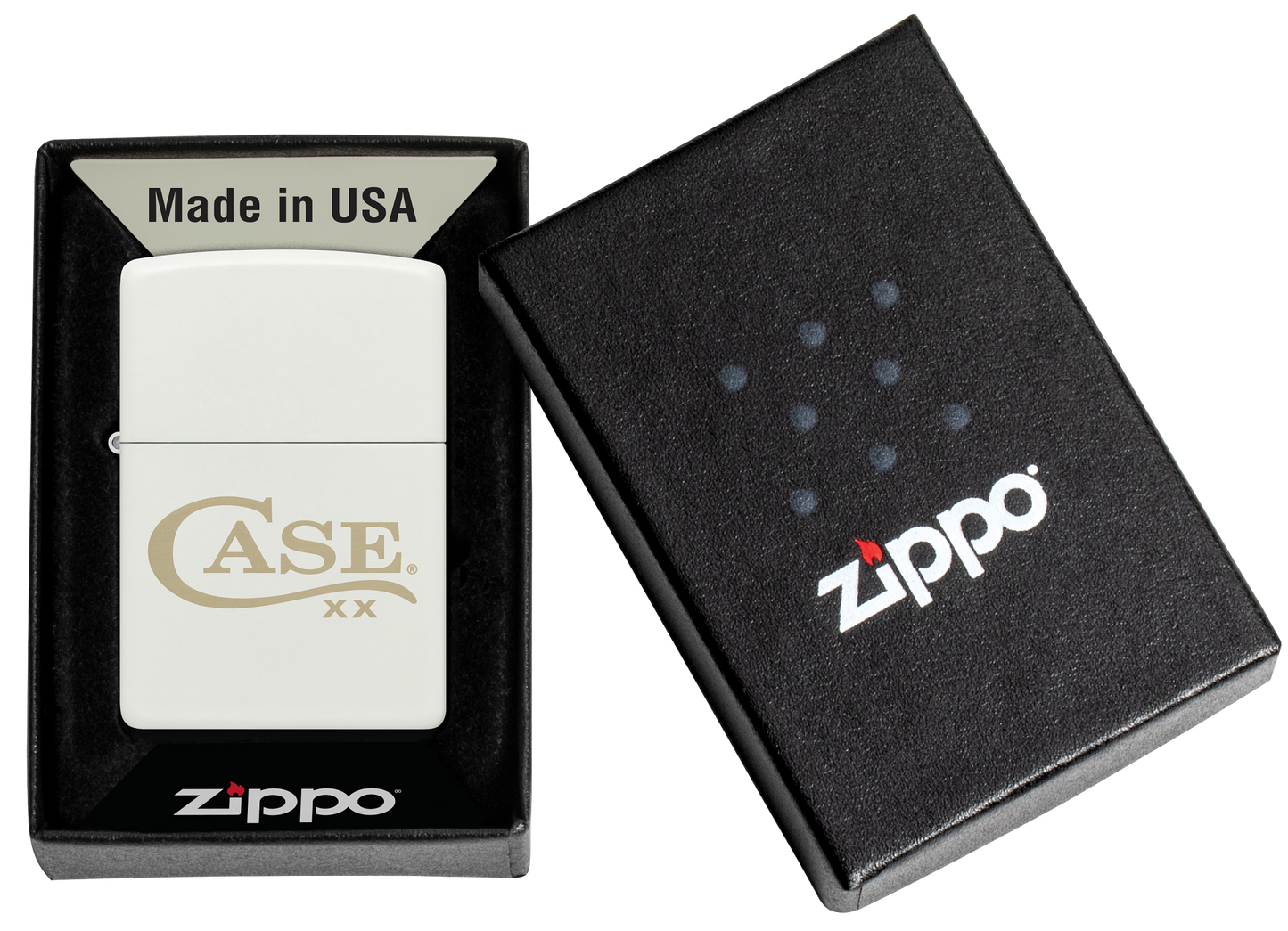 Zippo® Case Logo White Matte Lighter