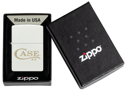 Zippo® Case Logo White Matte Lighter