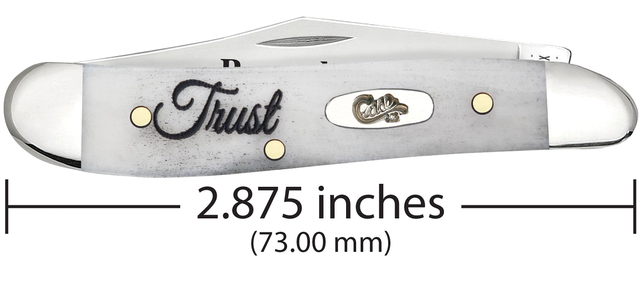 Religious Sayings Trust Embellished Smooth Natural Bone Peanut