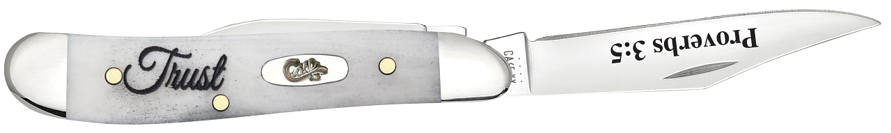 Religious Sayings Trust Embellished Smooth Natural Bone Peanut