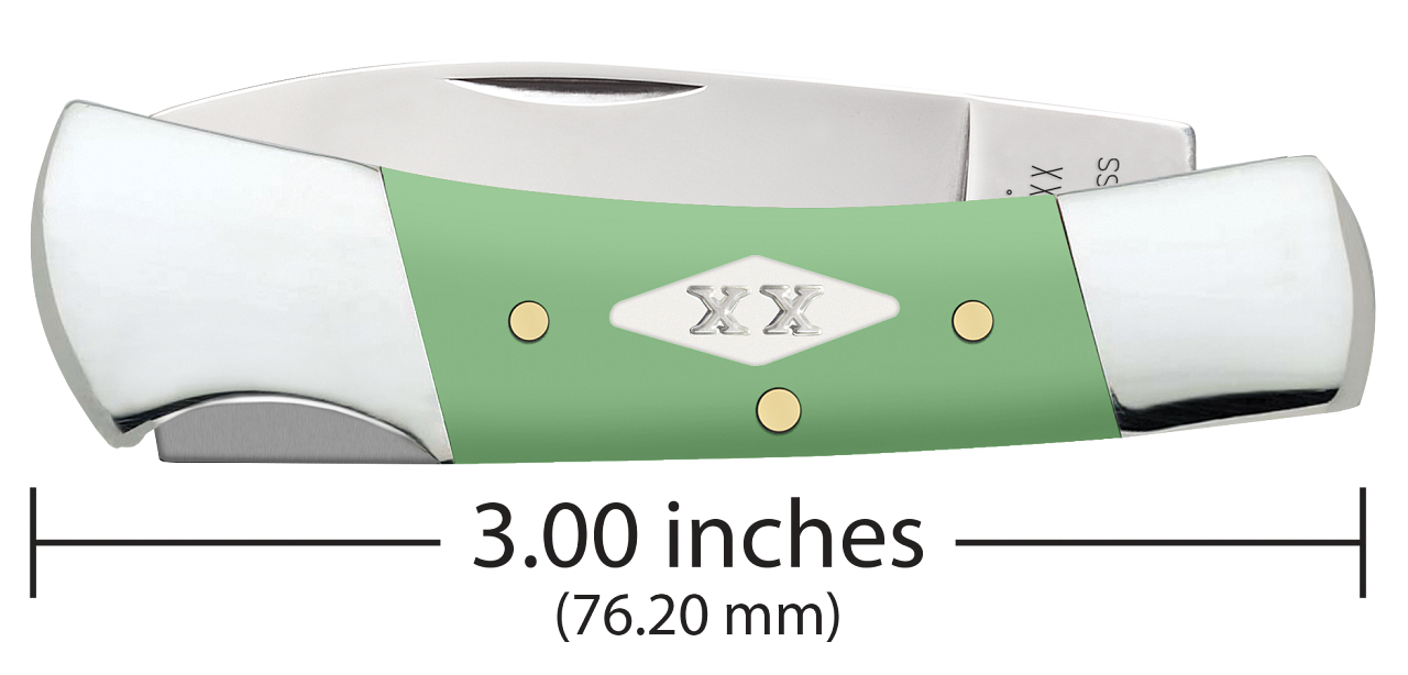 Mint Green Synthetic Smooth Lockback