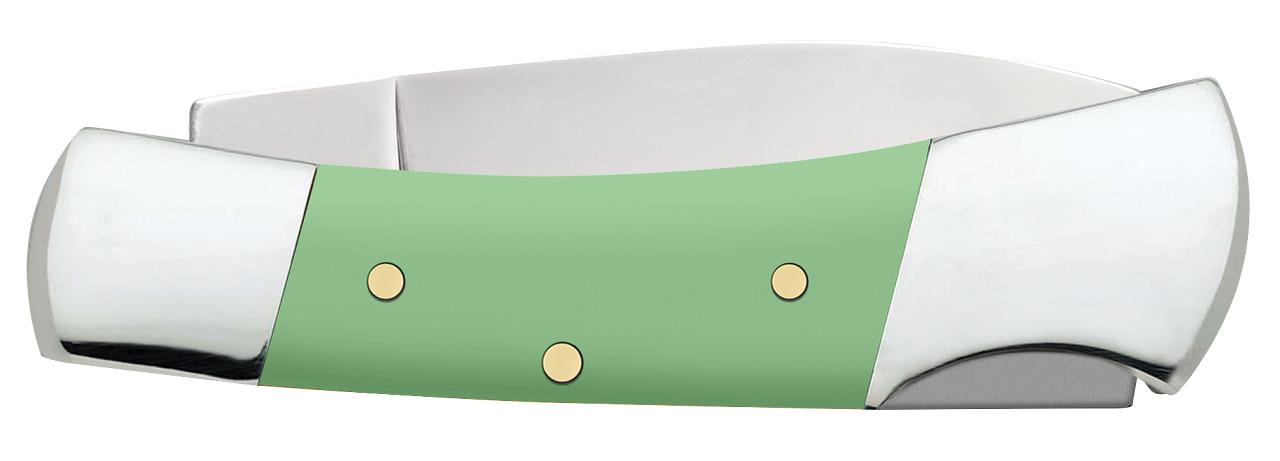 Mint Green Synthetic Smooth Lockback