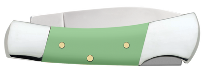 Mint Green Synthetic Smooth Lockback