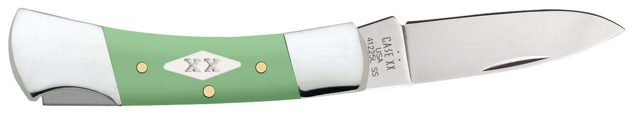 Mint Green Synthetic Smooth Lockback