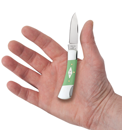 Mint Green Synthetic Smooth Lockback