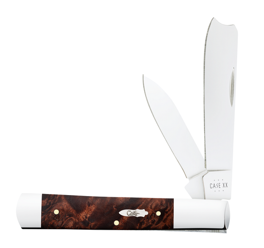 Brown Maple Burl Smooth Wood Razor