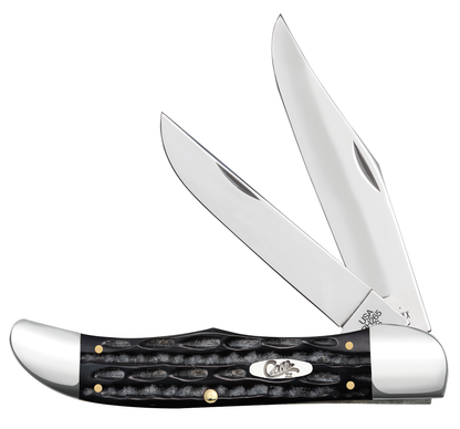 Buffalo Horn Jigged Folding Hunter with Sheath