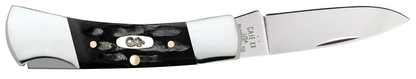 Jigged Buffalo Horn Lockback