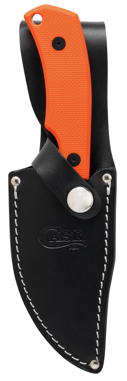 G-10 Hunter Orange Textured Fixed Blade w/Sheath