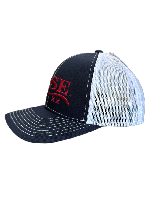 Navy and White Case XX Logo Cap