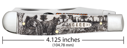 Sportsman Series Bear Embellished Smooth Natural Bone Trapper
