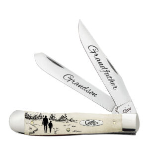 Grandfather & Grandson Smooth Natural Bone Trapper Gift Set