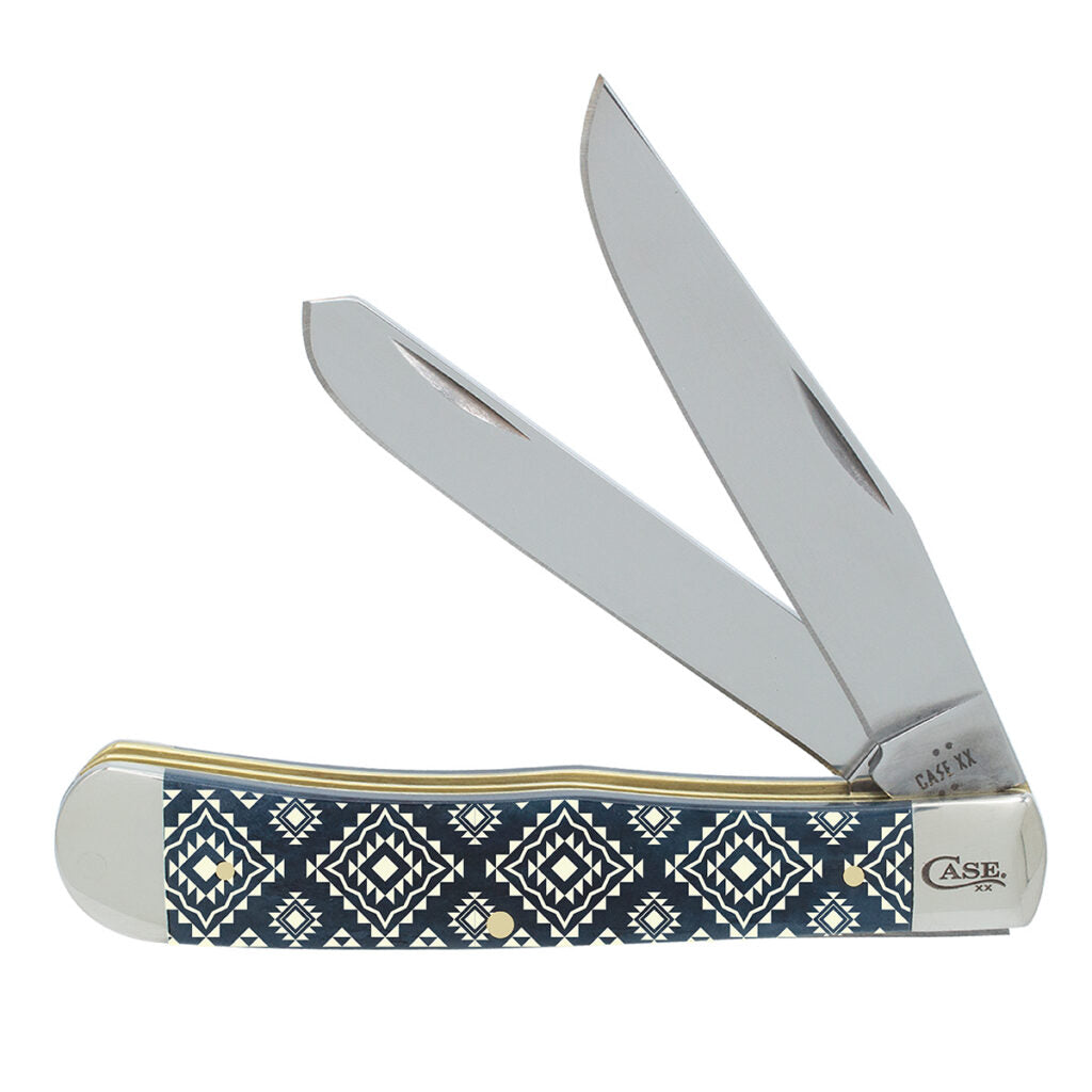Southwestern Stitch Mediterranean Blue Bone Trapper