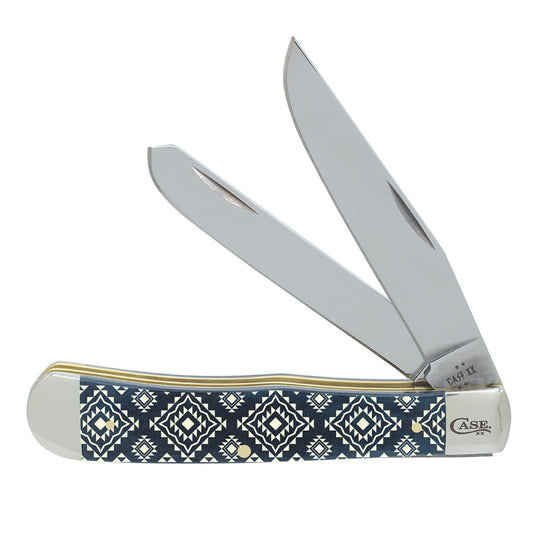 Southwestern Stitch Mediterranean Blue Bone Trapper