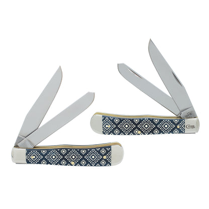 Southwestern Stitch Mediterranean Blue Bone Trapper