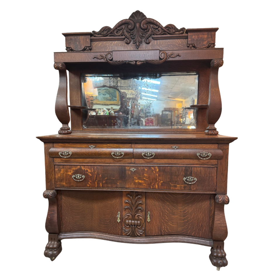 1890's Quartersawn Oak Sideboard