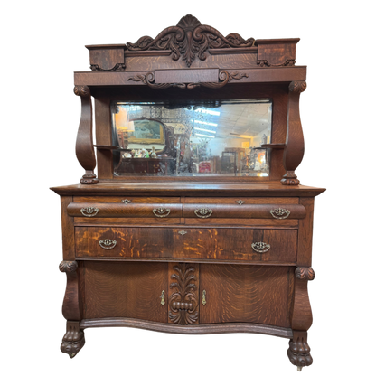 1890's Quartersawn Oak Sideboard