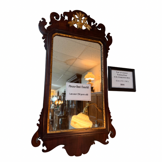 Rare 1700's Looking Glass Mirror