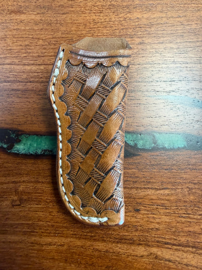 #8 Vertical Carry  Mini Copper Lock leather sheath