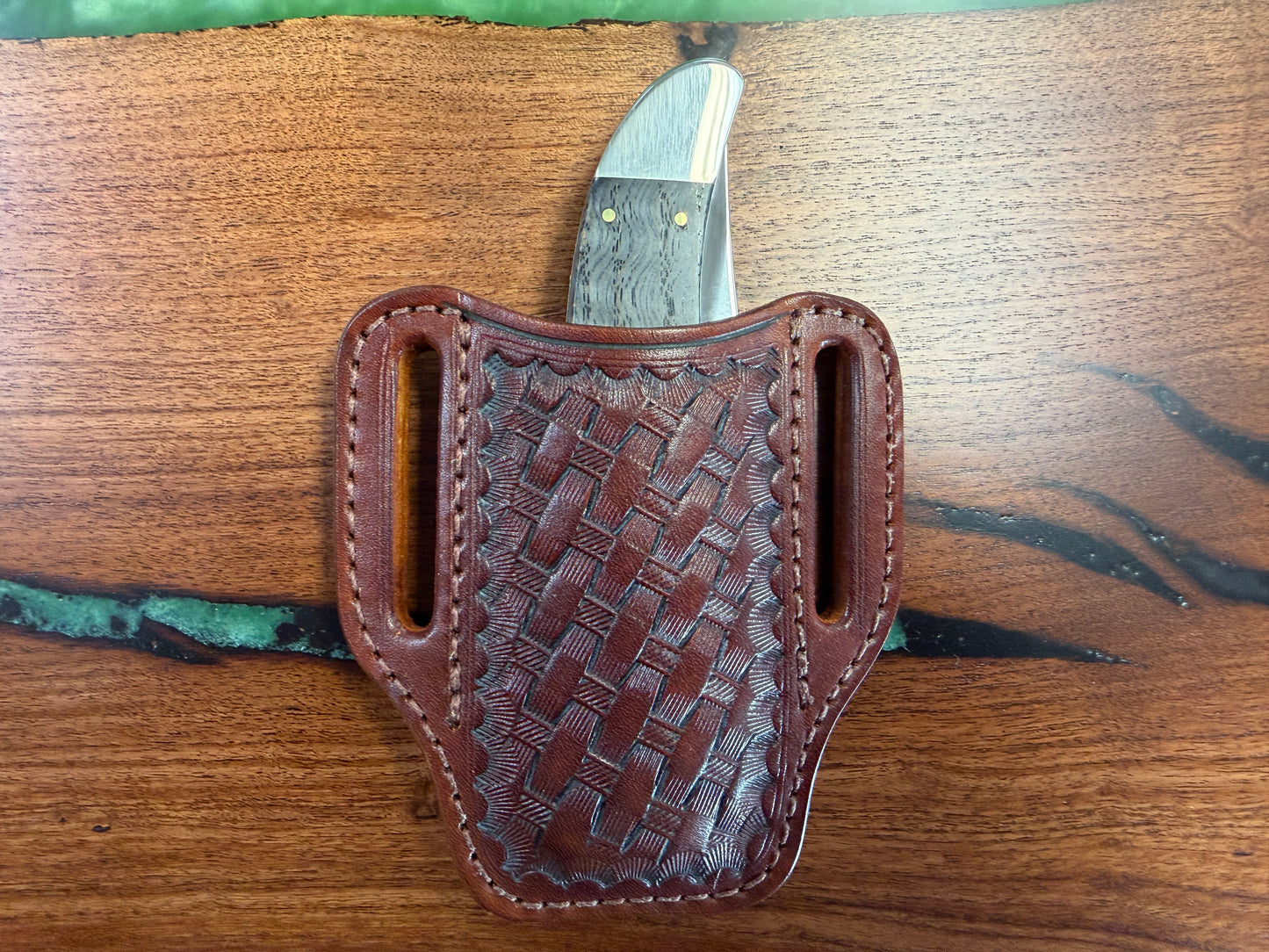 #10 Leather Sheath – Fits Folding Hunter | Hand Made