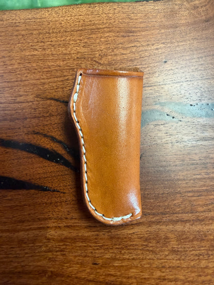 #12 Vertical  Leather Sheath – Fits Mini Trapper & Mini Copperlock | Hand Made