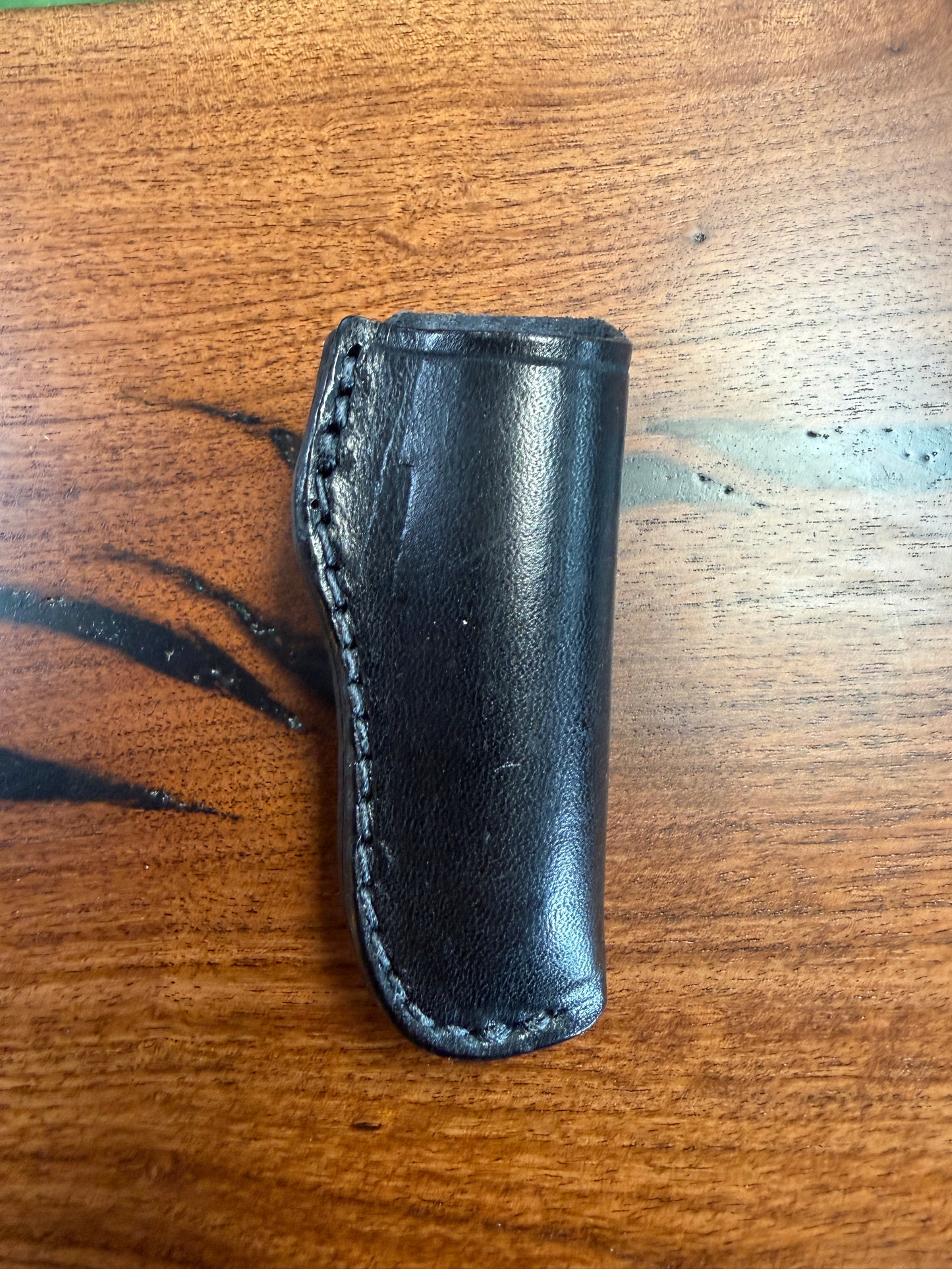 #12 Vertical  Leather Sheath – Fits Mini Trapper & Mini Copperlock | Hand Made