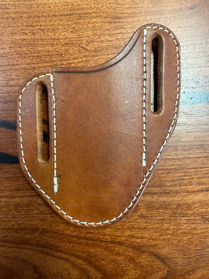 #31 Pancake Style Leather Sheath – Fits Folding Hunter Size Knives | Hand Made