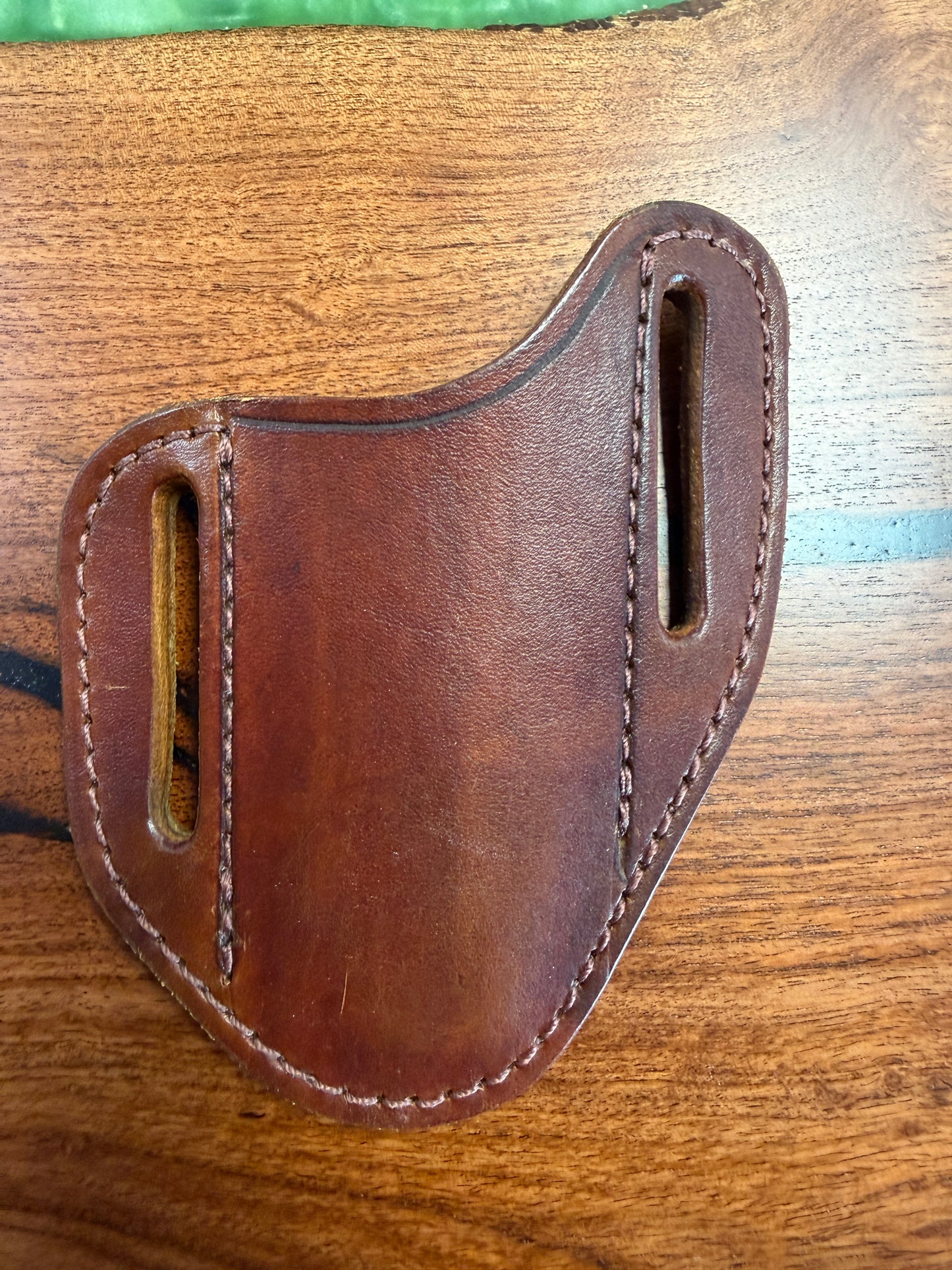 #31 Pancake Style Leather Sheath – Fits Folding Hunter Size Knives | Hand Made