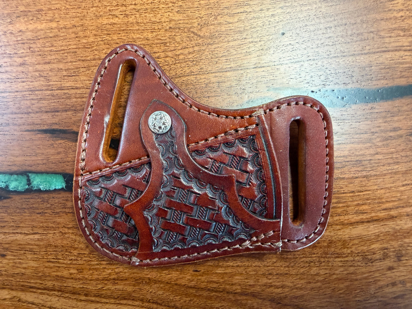 #26 Cross Draw Leather Sheath – Fits Trapper Size Knives | Hand Made