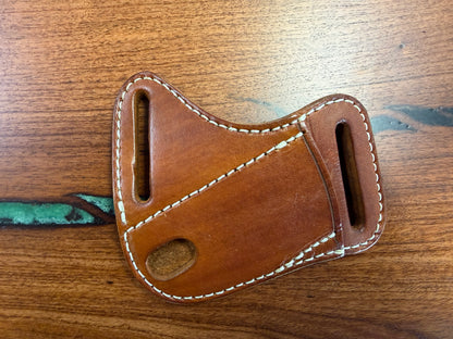#26 Cross Draw Leather Sheath – Fits Trapper Size Knives | Hand Made