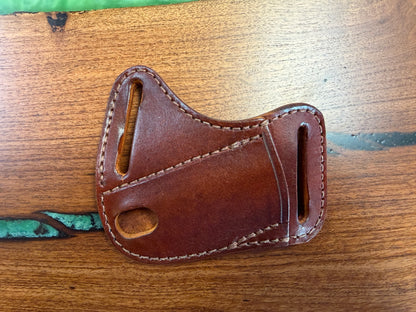 #26 Cross Draw Leather Sheath – Fits Trapper Size Knives | Hand Made