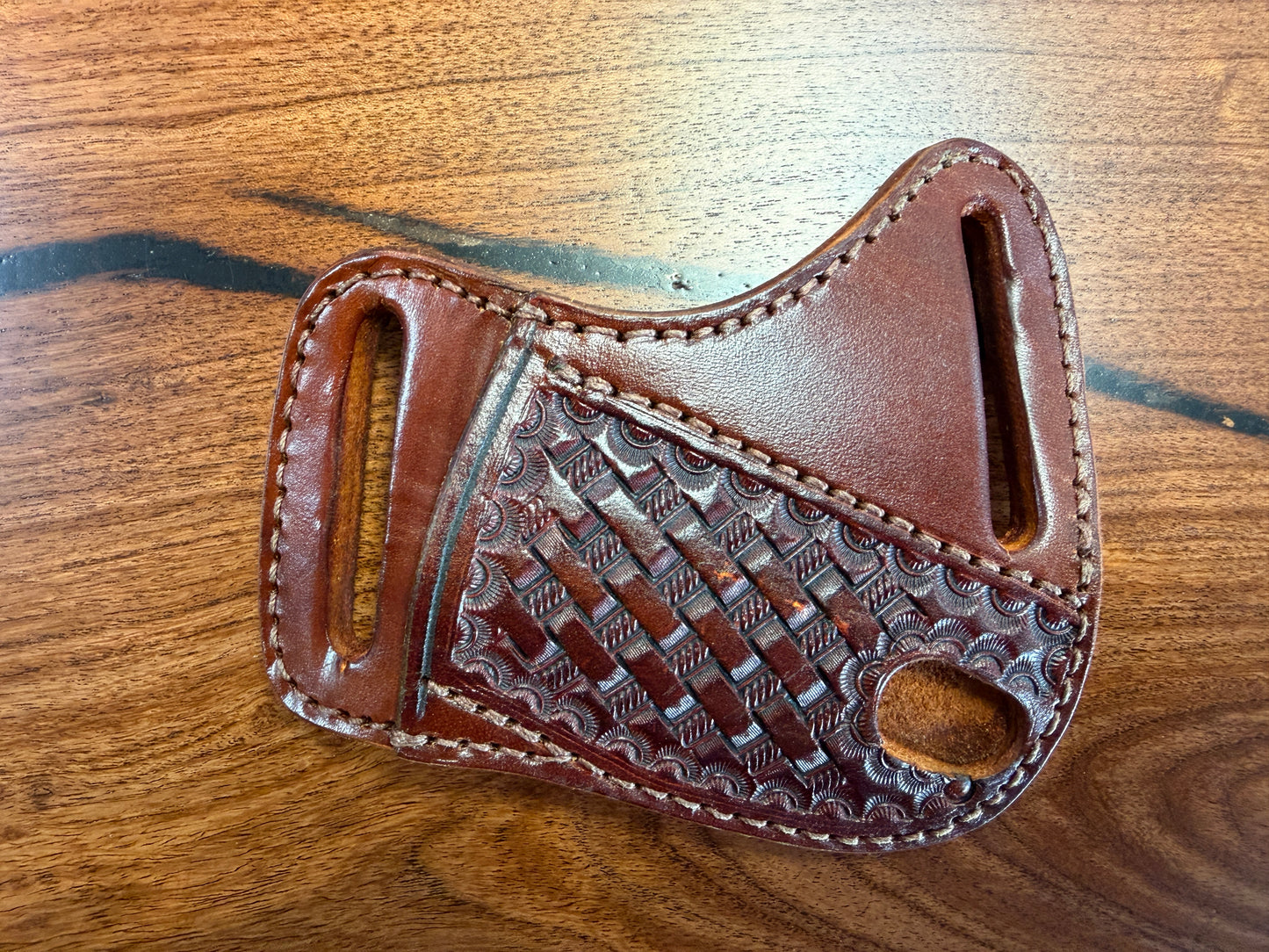 #26 Cross Draw Leather Sheath – Fits Trapper Size Knives | Hand Made