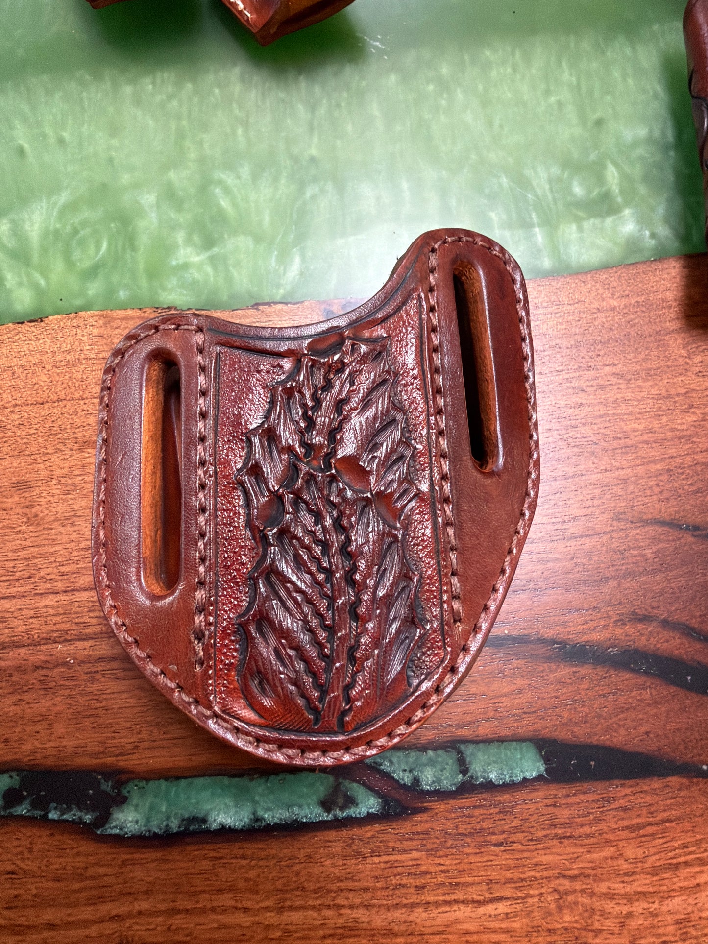 #18 Pancake style sheath fits Trapper, full size Copper Lock